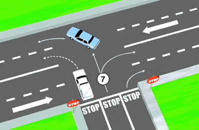 way turn ed street two left right onto turning when dmv lane driver driving intersection road markings diagram divided drivers